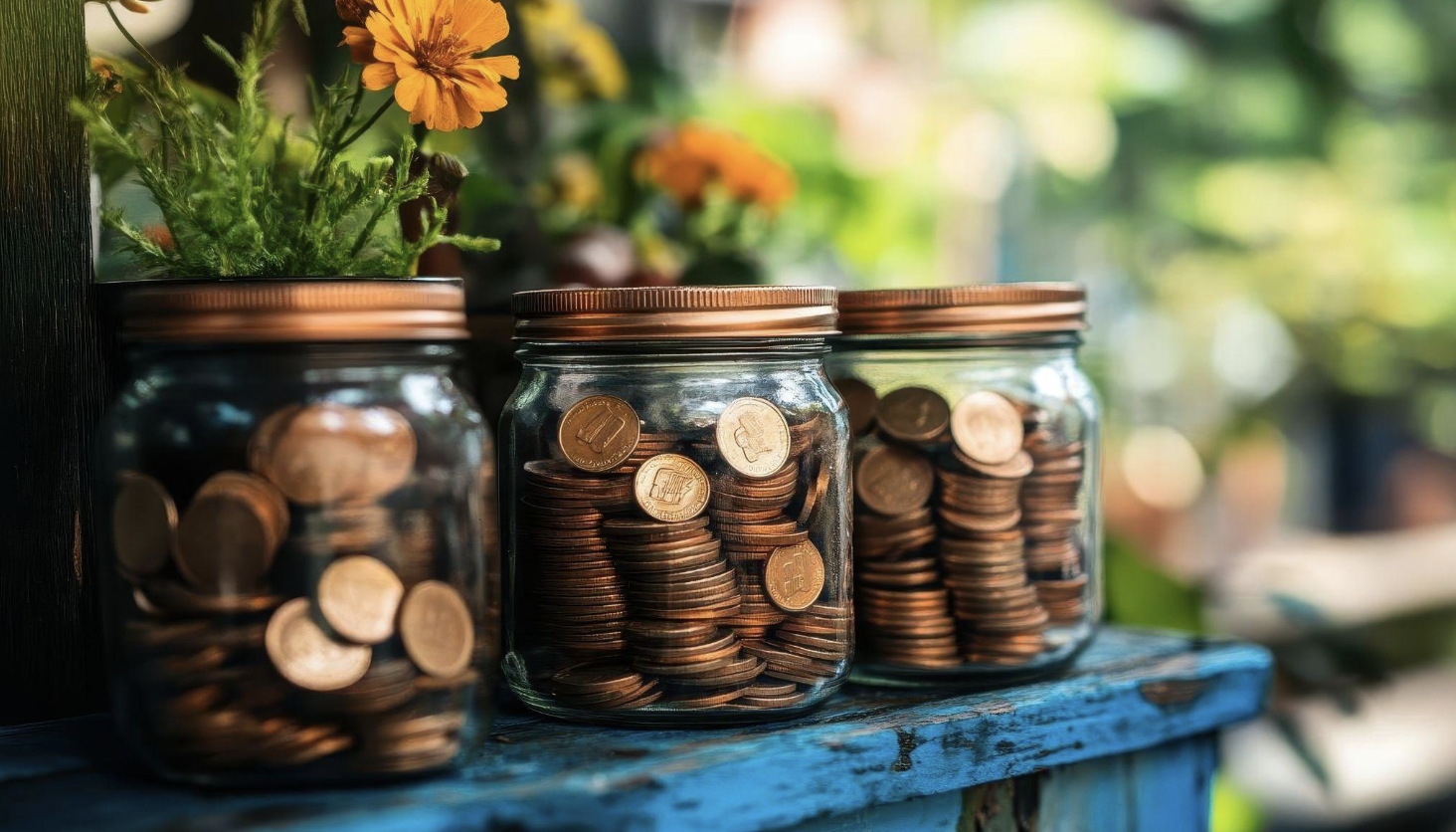 jars of coins